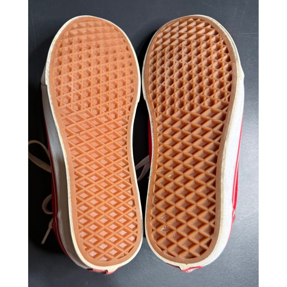 Vans Ward Low Top Sneakers Mens 7.5 Red Canvas Lace Up Skate Shoes - Picture 11 of 14